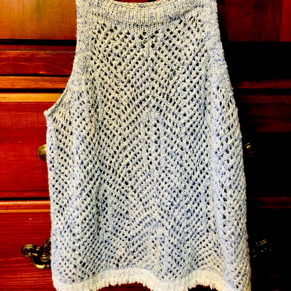 blue see though top
